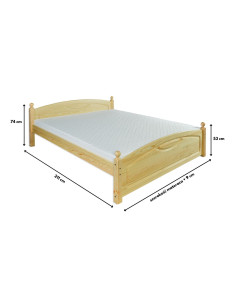 Łóżko sosnowe LK103 Drewmax 2
