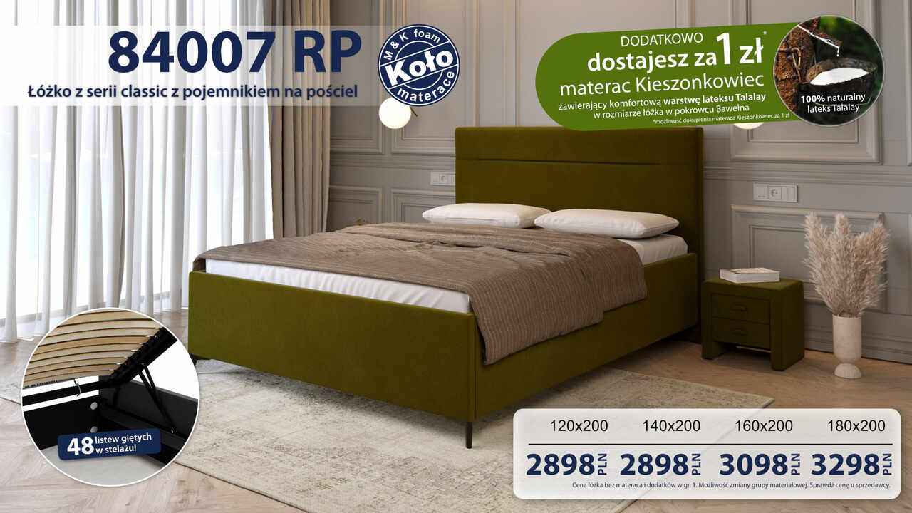 Łóżko tapicerowane 84007