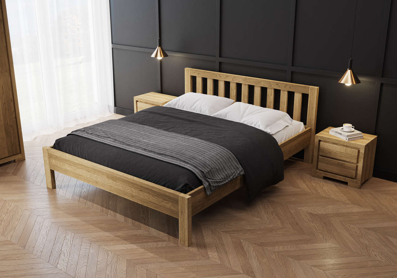 Łóżko LK303 Drewmax w aranżacji
